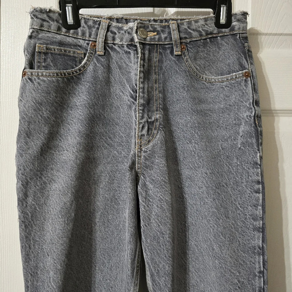 ZARA Gray Stonewash High Rise Straight Leg Jeans, Relaxed Fit, Ankle Length, EUC - Picture 2 of 14